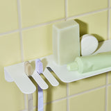 Long toothbrush shelf, made by Clean Clean Clean in Whanganui, Aotearoa, five colours