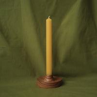 Hand turned elm candle holder made in Christchurch, New Zealand