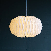 Folded paper lightshade made in Wellington, New Zealand, three sizes