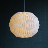 Folded paper lightshade made in Wellington, New Zealand, three sizes