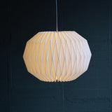 Folded paper lightshade made in Wellington, New Zealand, three sizes