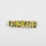 Yellow sapphire five stone ring by Zoe McBride of Auckland, New Zealand