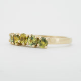 Yellow sapphire five stone ring by Zoe McBride of Auckland, New Zealand
