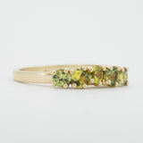 Yellow sapphire five stone ring by Zoe McBride of Auckland, New Zealand