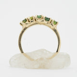 Green sapphire five stone ring by Zoe McBride of Auckland, New Zealand