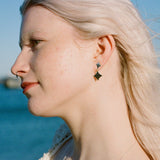 Duo sparkle earrings made by Chills in Tāmaki Makaurau