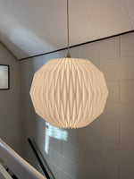 Folded paper lightshade made in Wellington, New Zealand, three sizes