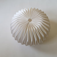 Folded paper lightshade made in Wellington, New Zealand, three sizes