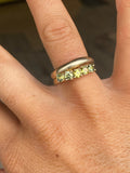 Yellow sapphire five stone ring by Zoe McBride of Auckland, New Zealand