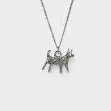 Little dog necklace by Camille Paloma Walton made on the Kāpiti Coast, Aotearoa