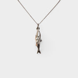 Little fish necklace by Camille Paloma Walton made on the Kāpiti Coast, Aotearoa