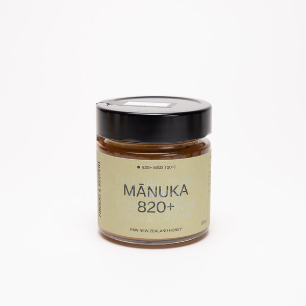 Mānuka 820+ honey by Finders & Keepers made in Windwhistle, Aotearoa