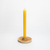 Low candle holder by Nicola Shuttleworth made in Island Bay, New Zealand, three colours