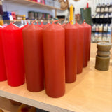 Coloured pillar candle made by National Candles in Wellington, Aotearoa