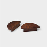 Semicircle pedestal cupboard handles by Steve Marcham made in Christchurch, New Zealand