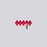 Fun key hanger made by Oddthing in Auckland, Aotearoa, four colours