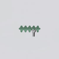Fun key hanger made by Oddthing in Auckland, Aotearoa, four colours