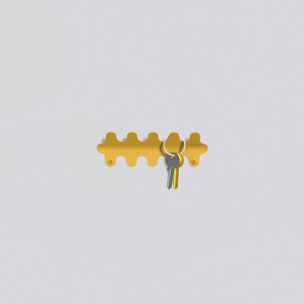 Fun key hanger made by Oddthing in Auckland, Aotearoa, four colours