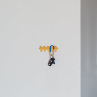 Fun key hanger made by Oddthing in Auckland, Aotearoa, four colours