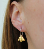 Earrings made by Sarah Smuts-Kennedy of Tāmaki Makaurau, Aotearoa