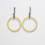 Powdercoated sterling silver earrings by Amy Iddles of Sefton, New Zealand, five colours