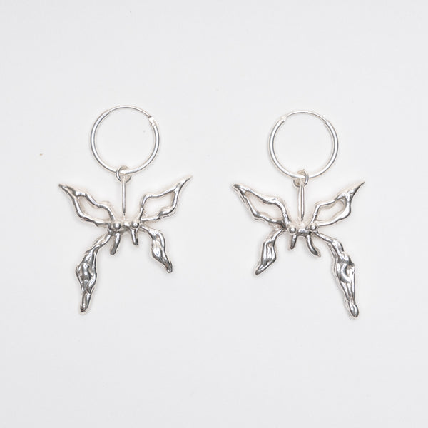 Butterfly earrings by Bebe Mae made in Dunedin, Aotearoa