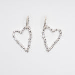 Heart earrings by Bebe Mae made in Dunedin, Aotearoa