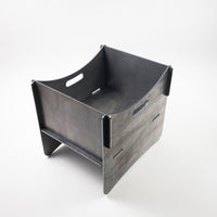 Flat pack steel brazier made in Dunedin, New Zealand