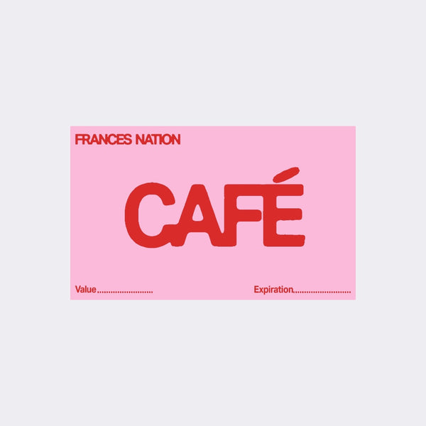 Voucher for Frances Nation Cafe