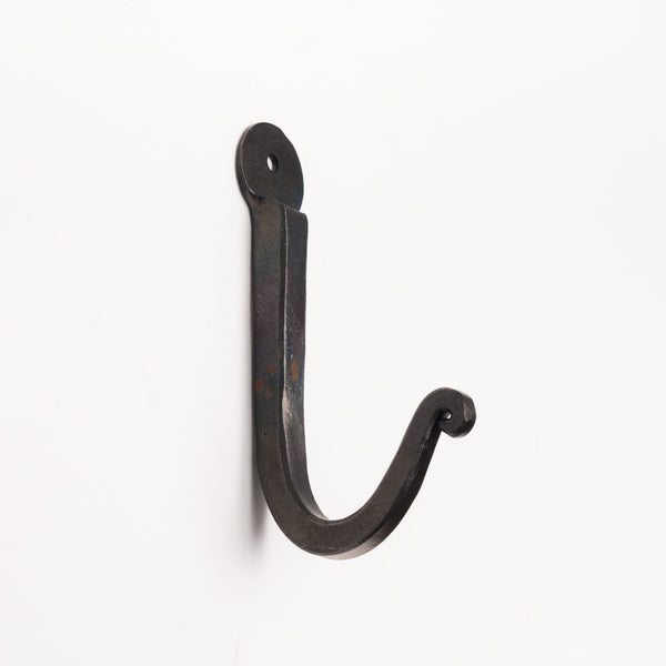 Hand forged coat hook made in Darfield, Aotearoa