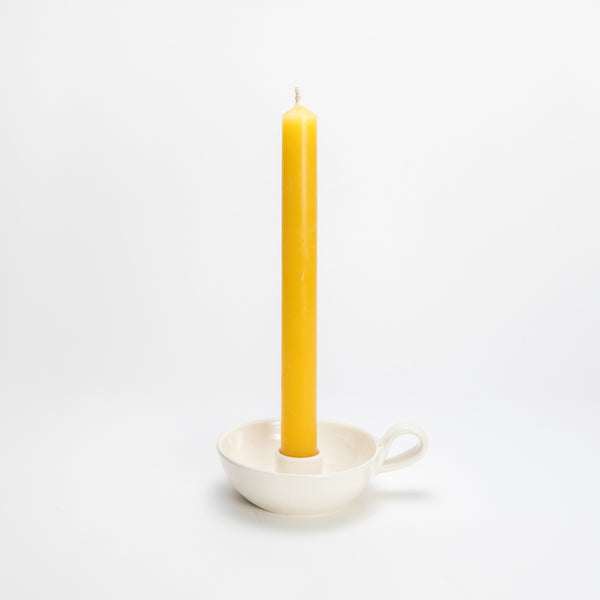 Candle holder by Dahlia in Clay made in Taupō, Aotearoa