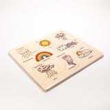 Puzzle made in Dannevirke, Aotearoa, five designs