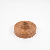 Hand turned elm candle holder made in Christchurch, New Zealand