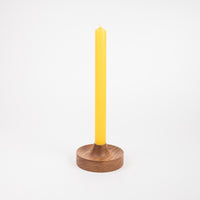 Hand turned elm candle holder made in Christchurch, New Zealand