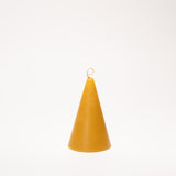 Hōhepa cone candle made in Hawkes Bay, Aotearoa, three sizes, three colours