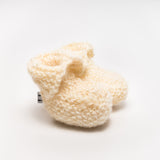 Baby booties handknitted in Kaiapoi, Aotearoa