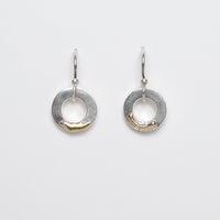 Sterling silver hoop earrings by Lucía Araoz made in Dunedin, Aotearoa