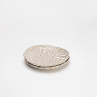 Small plate by Mystery Creek Ceramics made in Waikato, Aotearoa, three colours