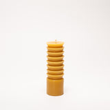 Totem pure beeswax candle made in Raglan, Aotearoa, two colours, three sizes
