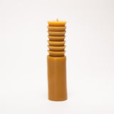 Totem pure beeswax candle made in Raglan, Aotearoa, two colours, three sizes
