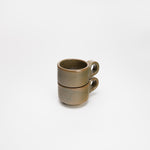 Espresso stacking cup by Richard Beauchamp of Selwyn, Aotearoa, two colours