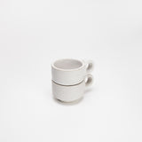 Espresso stacking cup by Richard Beauchamp of Selwyn, Aotearoa, two colours