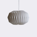 Folded paper lightshade made in Wellington, New Zealand, three sizes