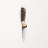 Bird and trout knife with stag antler handle by Svord made in Waiuku, Aotearoa