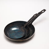 Skillet by The Solo Blacksmith in three sizes, made in Auckland, Aotearoa