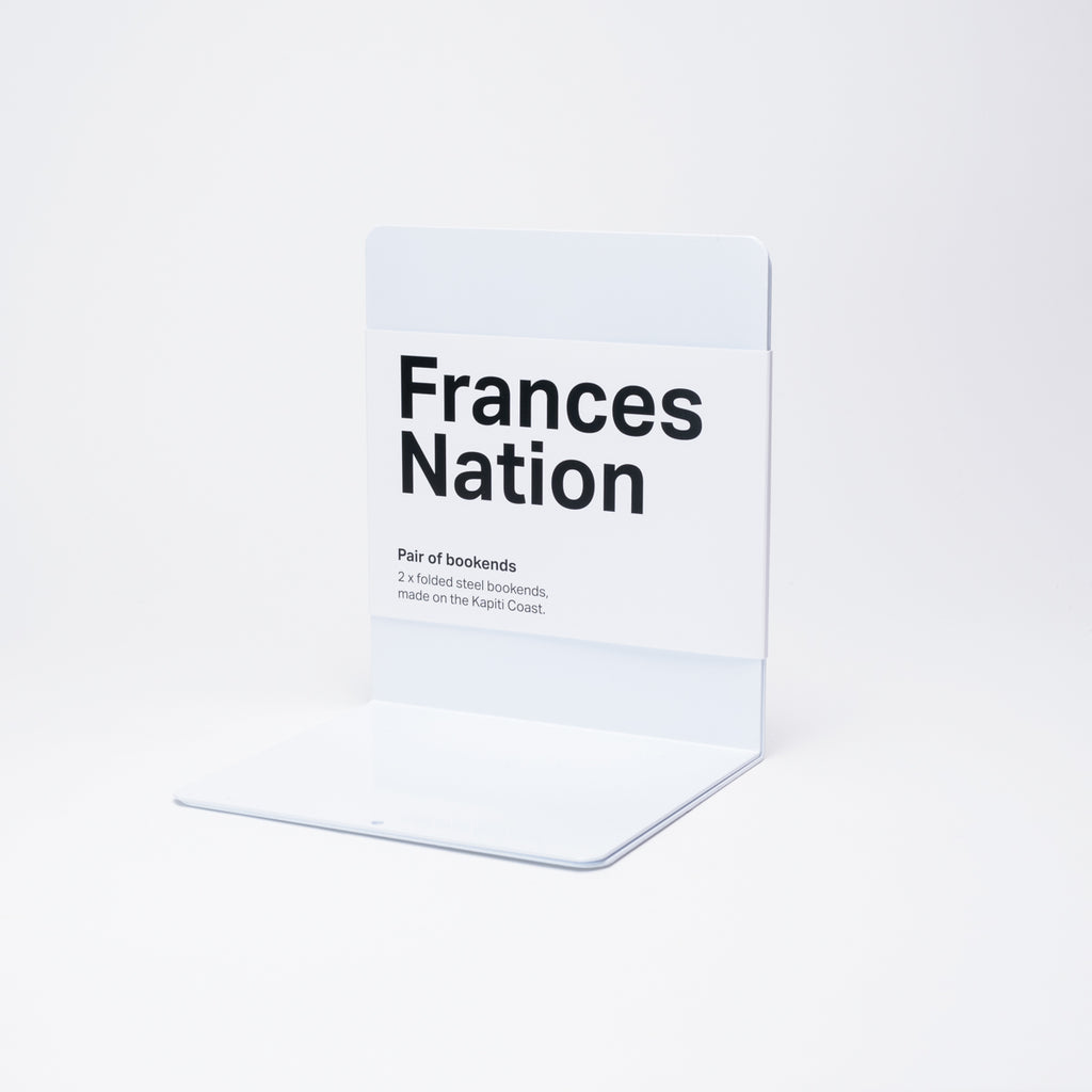Buy steel book end made in Wellington, NZ – Frances Nation