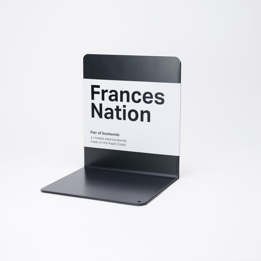 Buy steel book end made in Wellington, NZ – Frances Nation