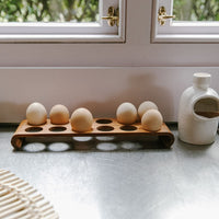 Rimu egg rack in two sizes, made in Christchurch, New Zealand