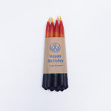 Beeswax happy birthday candles, rainbow or natural, made in Hawkes Bay, New Zealand