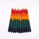 Beeswax happy birthday candles, rainbow or natural, made in Hawkes Bay, New Zealand